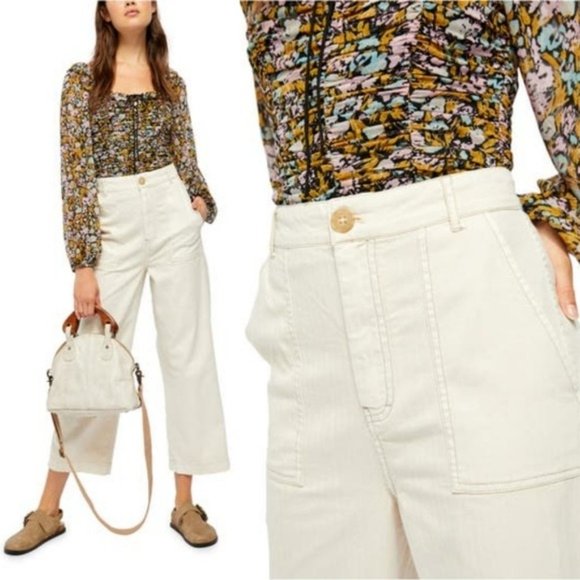 Free People Pants - Free People Sunday Skies Straight Leg Pants.